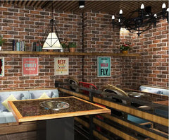 ELMAS Retro Nostalgic 3D Brick Wallpaper for Cafes - Al Masam Stationery LLC