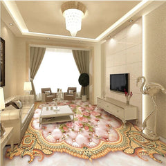ELMAS Beibehang Rose Soft Marbles Custom Floor Tile 3D - Al Masam Stationery LLC