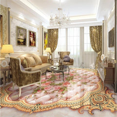 ELMAS Beibehang Rose Soft Marbles Custom Floor Tile 3D - Al Masam Stationery LLC