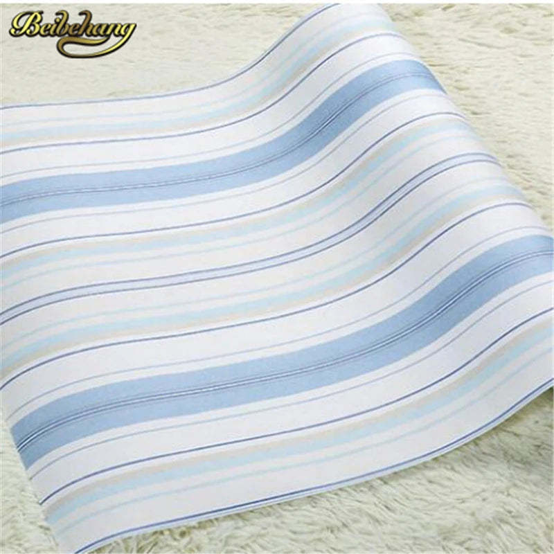 ELMAS Boys Wallpaper Blue/Pink Non-Woven Stripes - Al Masam Stationery LLC