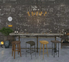 ELMAS Vintage Black Blackboard 3D Abstract Wallpaper - Al Masam Stationery LLC