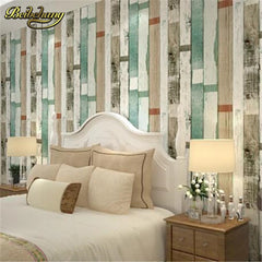 ELMAS Beibehang Papel De Parede Vintage Wood Panel Wallpaper - Al Masam Stationery LLC