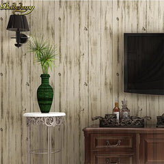 ELMAS Vintage Beibehang Nordic Wooden Wallpapers Striped - Al Masam Stationery LLC