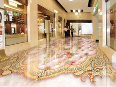 ELMAS Beibehang Rose Soft Marbles Custom Floor Tile 3D - Al Masam Stationery LLC