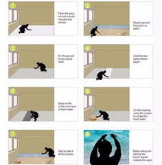 ELMAS Dolphin Water 3D PVC Floor Painting Stickers - Al Masam Stationery LLC