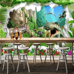 ELMAS Custom Photo Wallpaper Mural Ancient Dinosaur 3D - Al Masam Stationery LLC