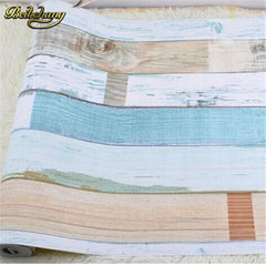 ELMAS Beibehang Papel De Parede Vintage Wood Panel Wallpaper - Al Masam Stationery LLC