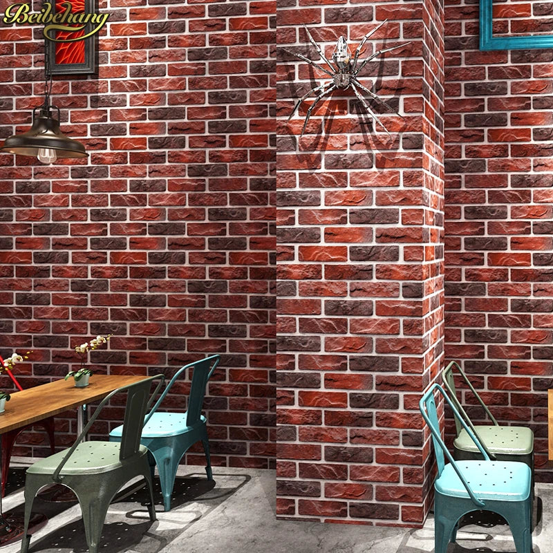 ELMAS Retro 3D Brick Wallpaper for Cafes and Bars - Al Masam Stationery LLC