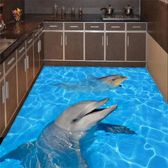 ELMAS Dolphin Water 3D PVC Floor Painting Stickers - Al Masam Stationery LLC