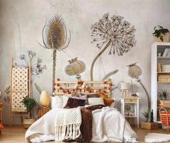 ELMAS Beibehang Custom Wallpaper Mural 3D Floral Design - Al Masam Stationery LLC