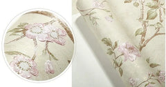 ELMAS Beibehang 3D Non-Woven Wallpaper Floral Design - Al Masam Stationery LLC