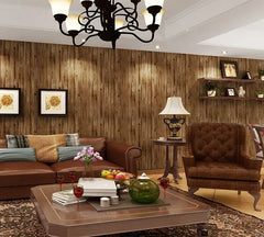 ELMAS Vintage Beibehang Nordic Wooden Wallpapers Striped - Al Masam Stationery LLC