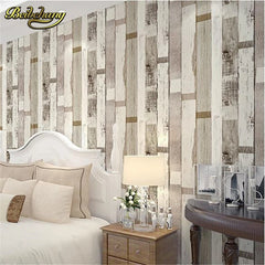 ELMAS Beibehang Papel De Parede Vintage Wood Panel Wallpaper - Al Masam Stationery LLC