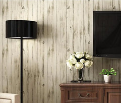 ELMAS Vintage Beibehang Nordic Wooden Wallpapers Striped - Al Masam Stationery LLC