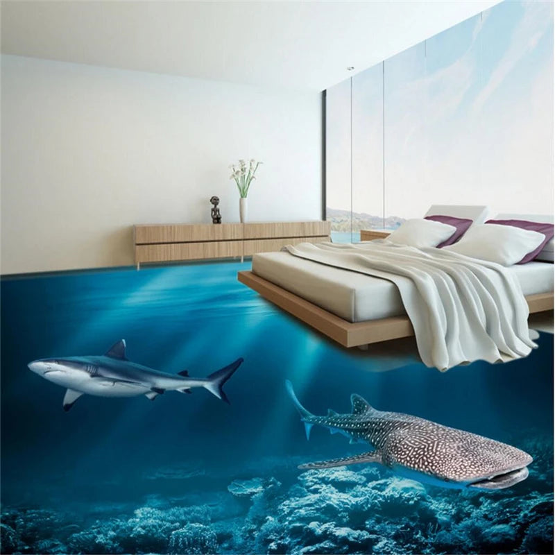 ELMAS 3D Underwater World PVC Floor Painting Wallpaper - Al Masam Stationery LLC