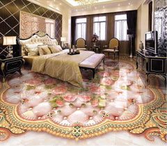 ELMAS Beibehang Rose Soft Marbles Custom Floor Tile 3D - Al Masam Stationery LLC