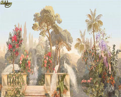 ELMAS Custom 3D Wallpaper Mural White Peacock Garden - Al Masam Stationery LLC