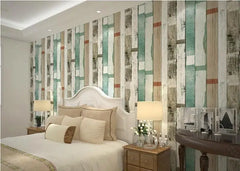 ELMAS Vintage Wood Panel Stripes Wallpaper for Kids Room - Al Masam Stationery LLC