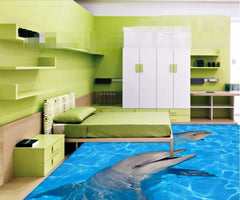 ELMAS Dolphin Water 3D PVC Floor Painting Stickers - Al Masam Stationery LLC