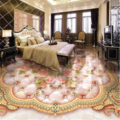 ELMAS Beibehang Rose Soft Marbles Custom Floor Tile 3D - Al Masam Stationery LLC
