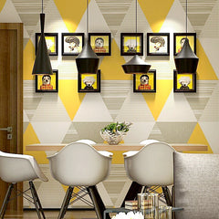 ELMAS Beibehang Nordic Style Wallpaper Geometric Lattice - Al Masam Stationery LLC