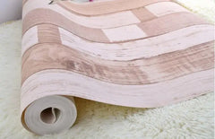 ELMAS Beibehang Papel De Parede Vintage Wood Panel Wallpaper - Al Masam Stationery LLC