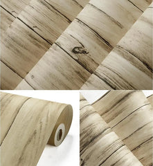 ELMAS Nostalgic Retro Beibehang Wooden Wallpapers - Al Masam Stationery LLC