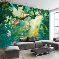 ELMAS Custom Photo 3D Cartoon Animal Wallpaper Kids Room - Al Masam Stationery LLC