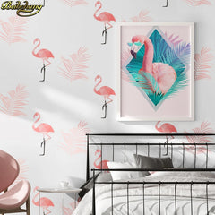 ELMAS Nordic Style Flamingo Wallpaper for Bedroom 3D Decor - Al Masam Stationery LLC