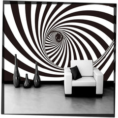ELMAS Beibehang 3D Black and White Swirls Wall Art - Al Masam Stationery LLC
