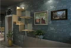 ELMAS Vintage Black Blackboard 3D Abstract Wallpaper - Al Masam Stationery LLC