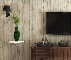 ELMAS Vintage Beibehang Nordic Wooden Wallpapers Striped - Al Masam Stationery LLC