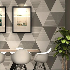 ELMAS Beibehang Nordic Style Wallpaper Geometric Lattice - Al Masam Stationery LLC