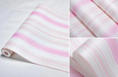 ELMAS Boys Wallpaper Blue/Pink Non-Woven Stripes - Al Masam Stationery LLC