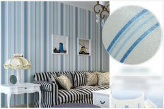 ELMAS Boys Wallpaper Blue/Pink Non-Woven Stripes - Al Masam Stationery LLC