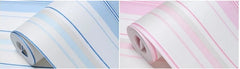 ELMAS Boys Wallpaper Blue/Pink Non-Woven Stripes - Al Masam Stationery LLC