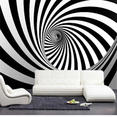 ELMAS Beibehang 3D Black and White Swirls Wall Art - Al Masam Stationery LLC