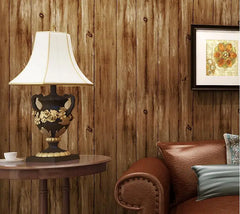 ELMAS Vintage Beibehang Nordic Wooden Wallpapers Striped - Al Masam Stationery LLC