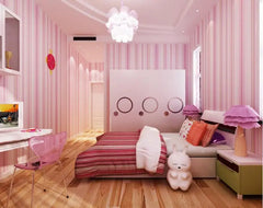 ELMAS Boys Wallpaper Blue/Pink Non-Woven Stripes - Al Masam Stationery LLC