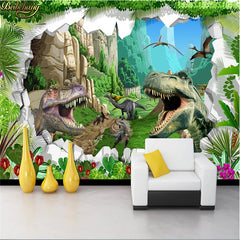 ELMAS Custom Photo Wallpaper Mural Ancient Dinosaur 3D - Al Masam Stationery LLC