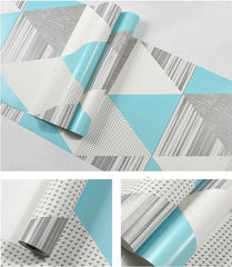 ELMAS Beibehang Nordic Style Wallpaper Geometric Lattice - Al Masam Stationery LLC