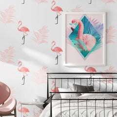 ELMAS Nordic Style Flamingo Wallpaper for Bedroom 3D Decor - Al Masam Stationery LLC