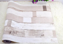 ELMAS Beibehang Papel De Parede Vintage Wood Panel Wallpaper - Al Masam Stationery LLC