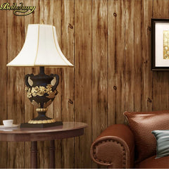 ELMAS Vintage Beibehang Nordic Wooden Wallpapers Striped - Al Masam Stationery LLC