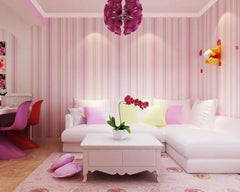 ELMAS Boys Wallpaper Blue/Pink Non-Woven Stripes - Al Masam Stationery LLC