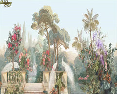 ELMAS Custom 3D Wallpaper Mural White Peacock Garden - Al Masam Stationery LLC