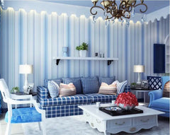 ELMAS Boys Wallpaper Blue/Pink Non-Woven Stripes - Al Masam Stationery LLC