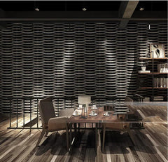 ELMAS Beibehang 3D Straw Wallpaper Retro Hotel Decor - Al Masam Stationery LLC
