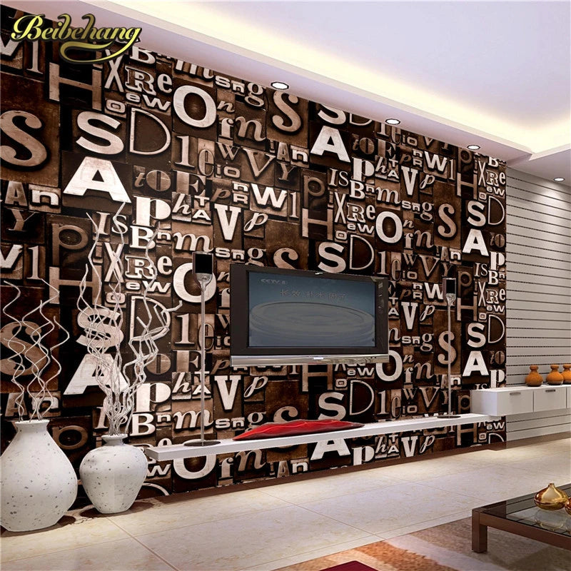 ELMAS Retro 3D Beibehang Wallpaper for Cafe Bar KTV - Al Masam Stationery LLC