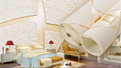 ELMAS Luxury Thick 3D Beibehang Wall Paper Wallpaper - Al Masam Stationery LLC